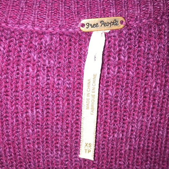 Free People On Your Team Sweater Dress Pink Size XS Balloon Sleeve Stretch Knit - Picture 11 of 11